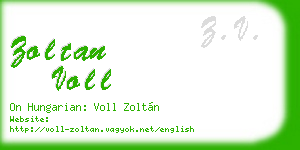 zoltan voll business card